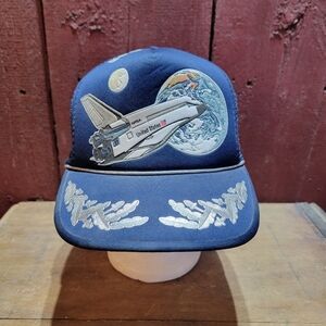 Vintage NASA Space Shuttle STS Hat Cap Trucker Dad Blue SnapBack Adjustable OSFA